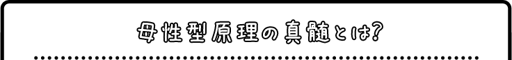母性型原理の真髄